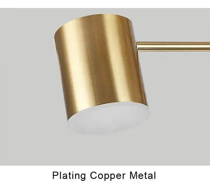 Chandelier LED copper plated metal with gold shade for living room on Tampa Home & Garden Store