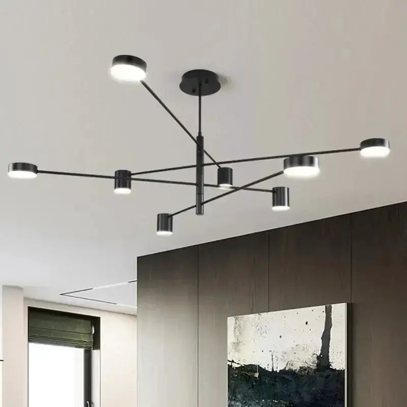 Chandelier Decorbites black metal LED chandelier for living room with multi-arm design on Tampa Home & Garden Store