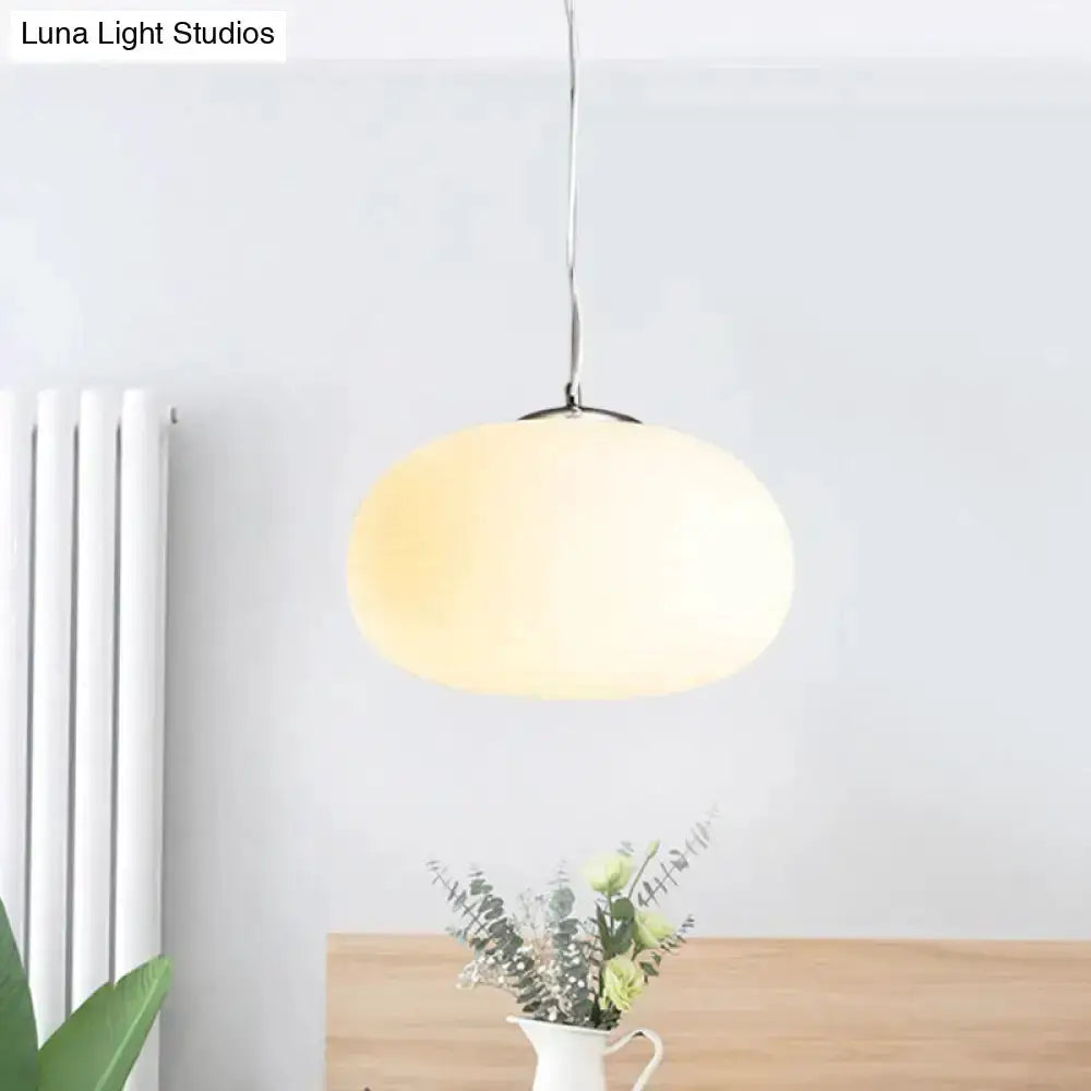 Chrome Opal Glass Pendant Light Kitchen Island