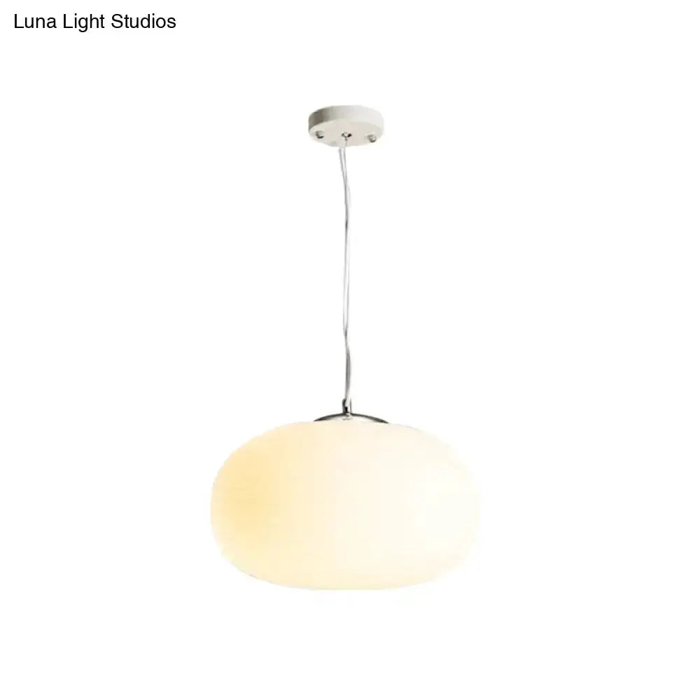 Chrome Opal Glass Pendant Light Kitchen Island