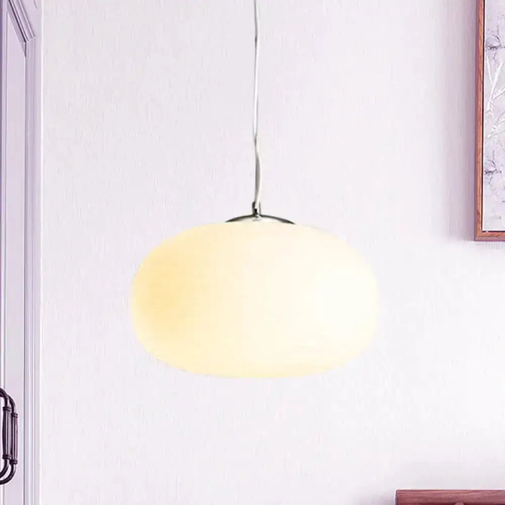 Chrome Opal Glass Pendant Light Kitchen Island
