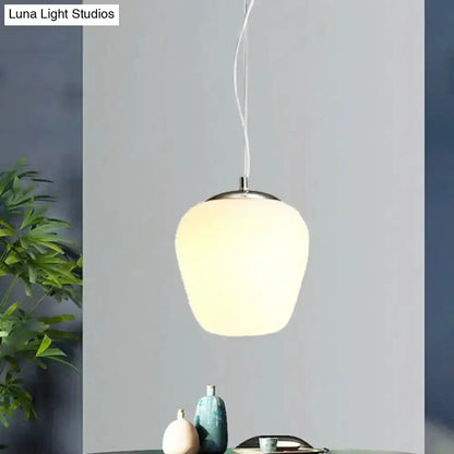 Chrome Opal Glass Pendant Light Kitchen Island