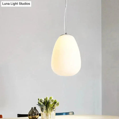 Chrome Opal Glass Pendant Light Kitchen Island