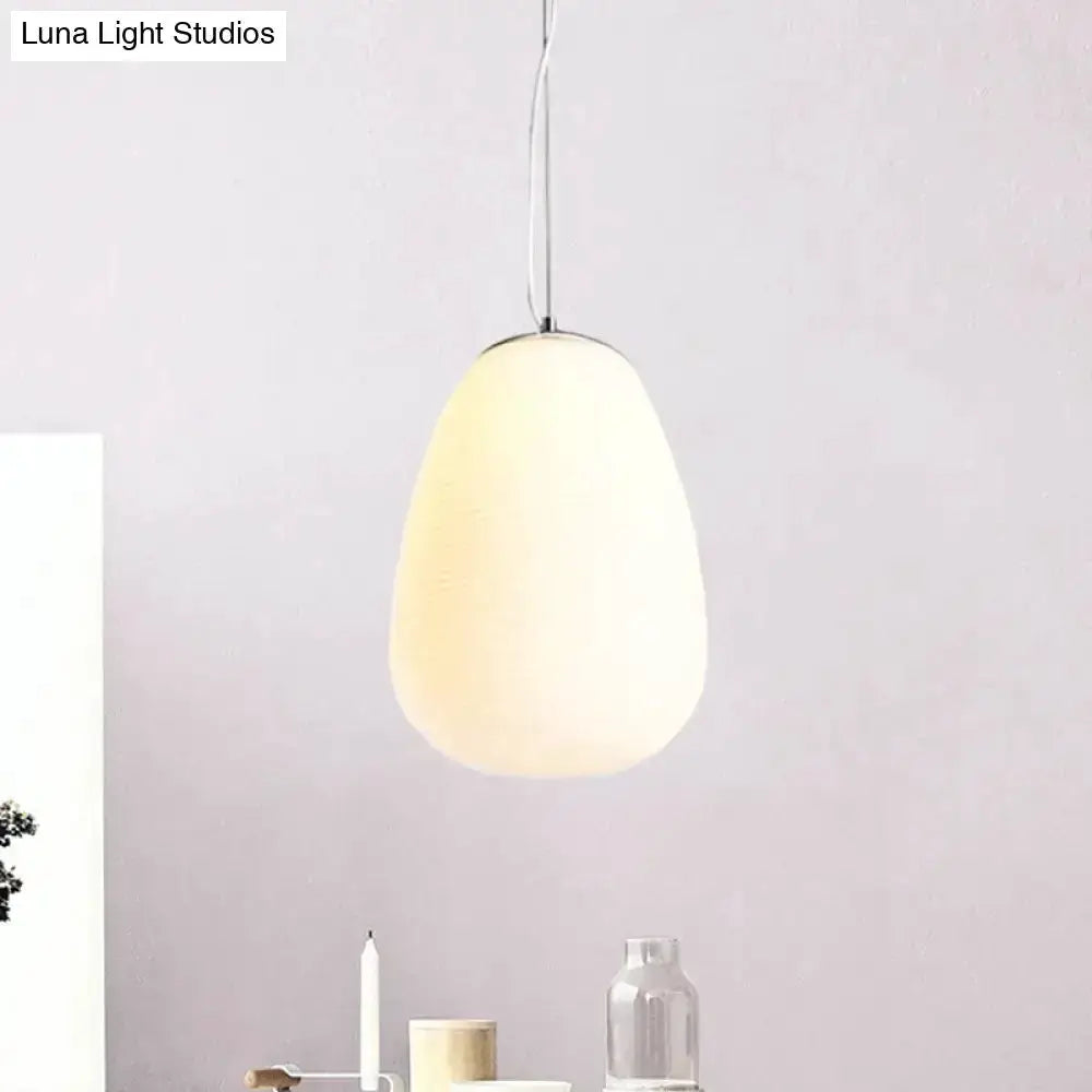 Chrome Opal Glass Pendant Light Kitchen Island