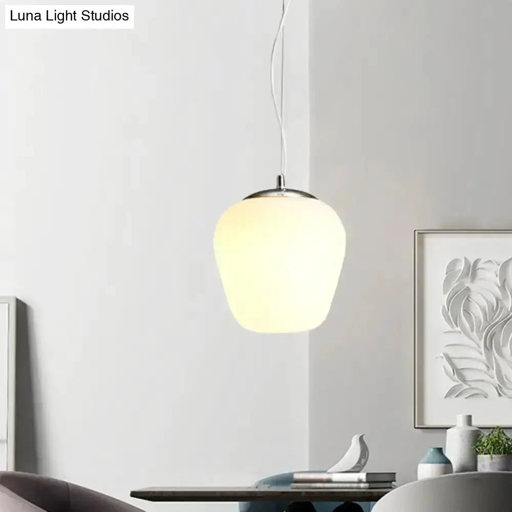 Chrome Opal Glass Pendant Light Kitchen Island