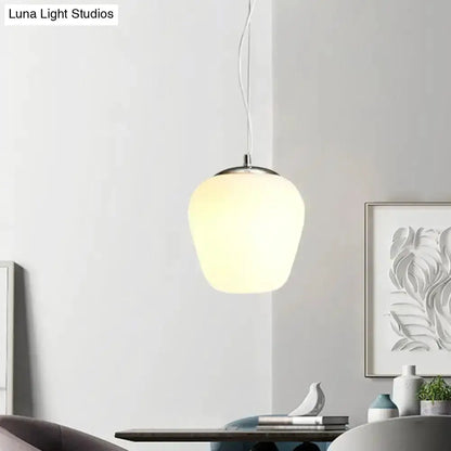 Chrome Opal Glass Pendant Light Kitchen Island