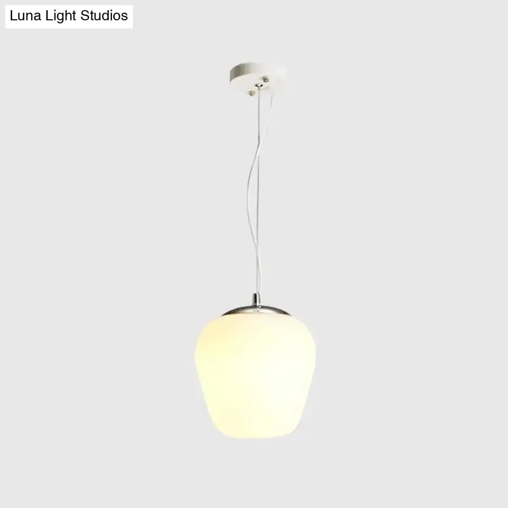 Chrome Opal Glass Pendant Light Kitchen Island