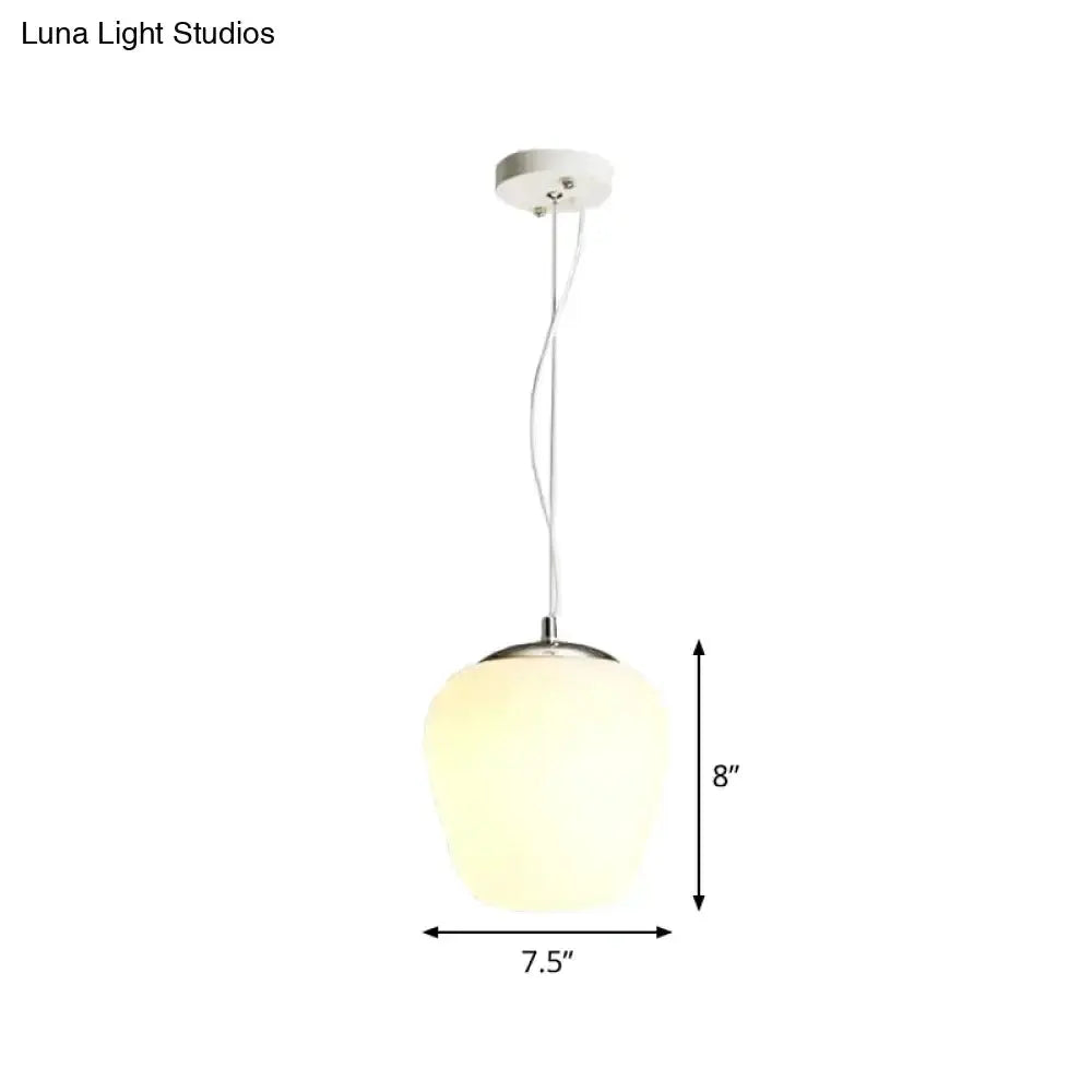 Chrome Opal Glass Pendant Light Kitchen Island