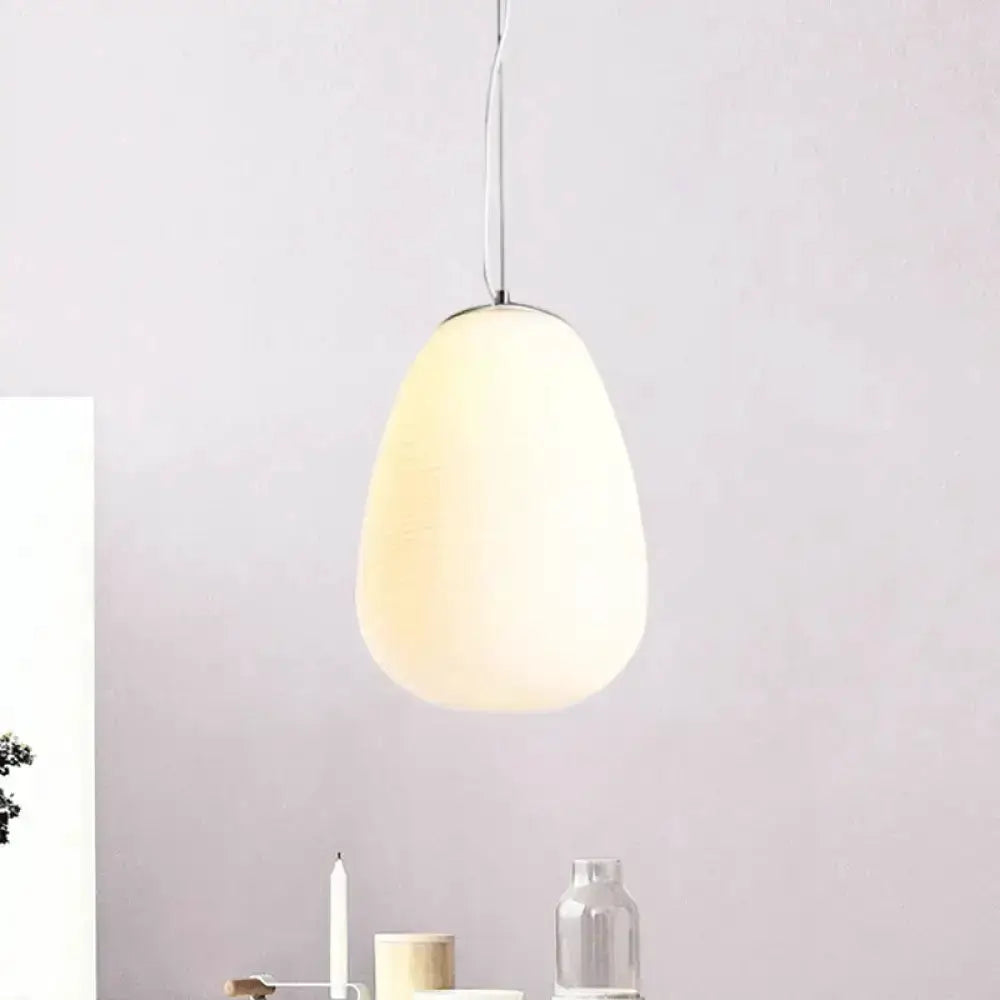 Chrome Opal Glass Pendant Light Kitchen Island