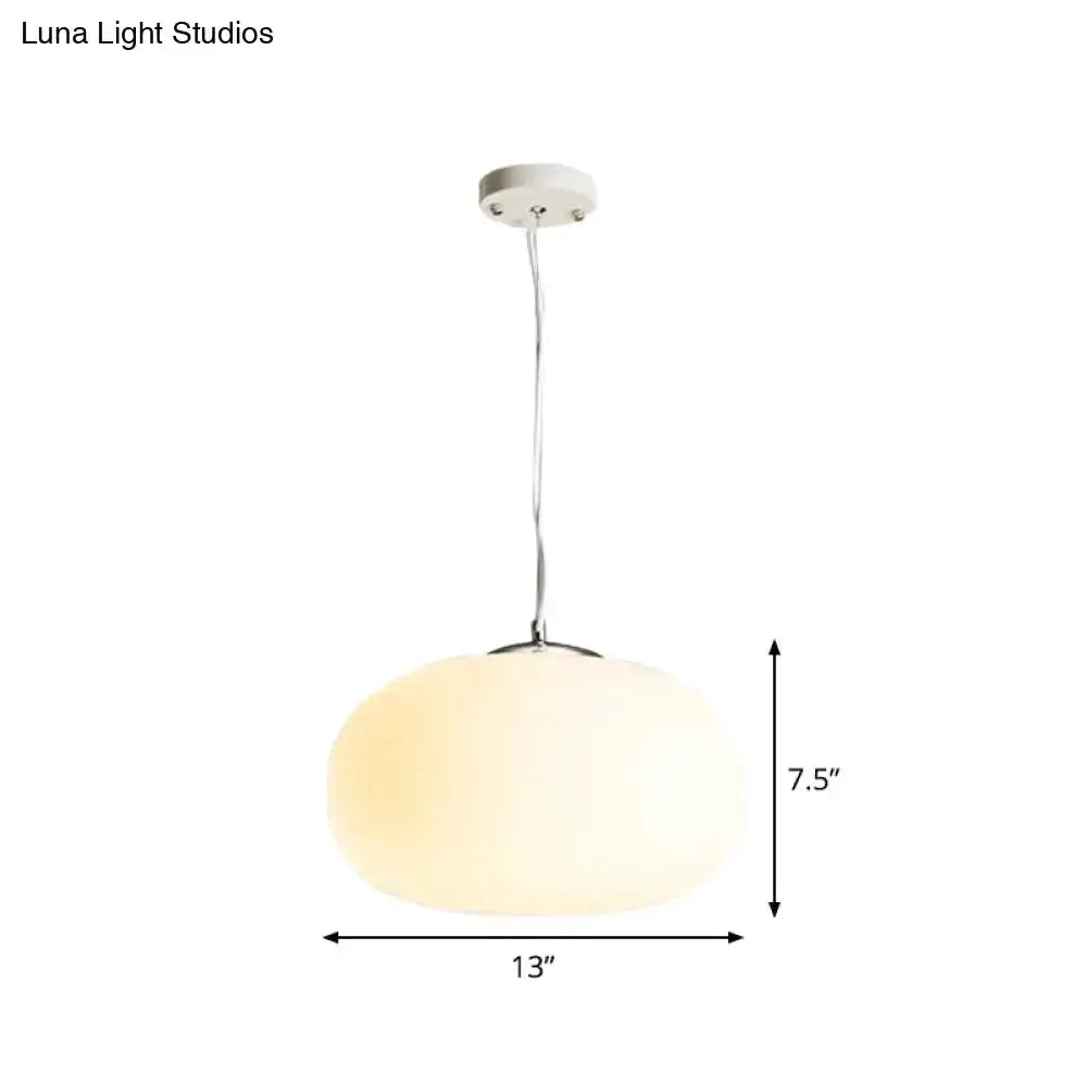 Chrome Opal Glass Pendant Light Kitchen Island