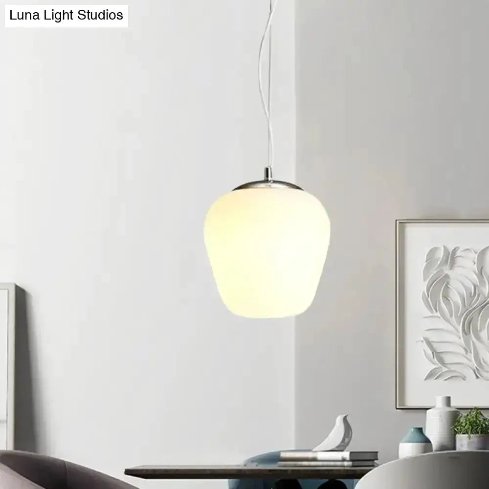 Chrome Opal Glass Pendant Light Kitchen Island