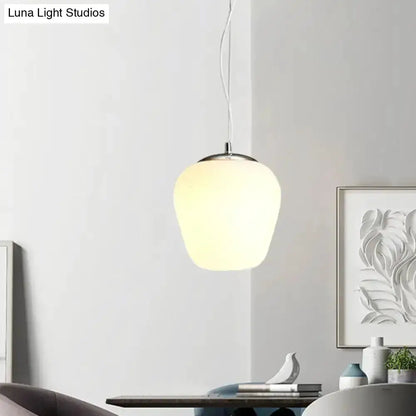 Chrome Opal Glass Pendant Light Kitchen Island