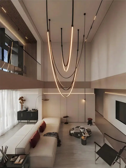 Trendy DIY Leather Belt LED Chandelier