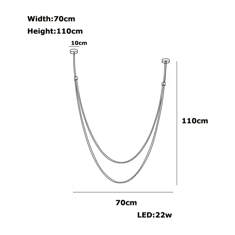 Trendy Flexible Leather Belt LED Chandelier
