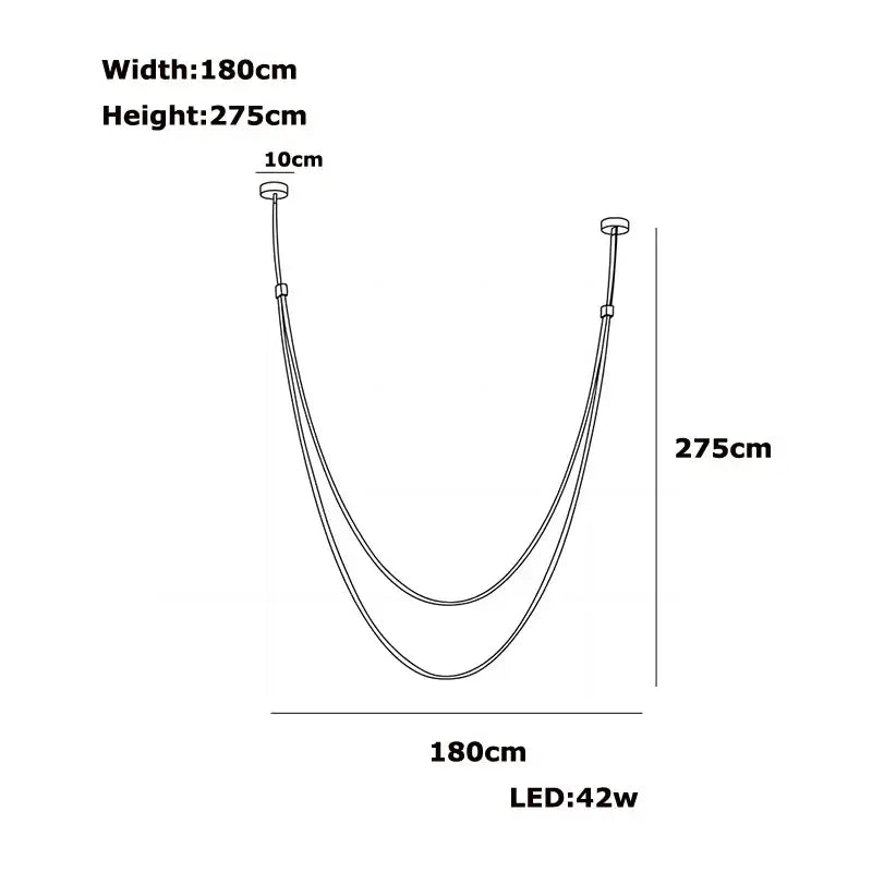 Trendy Leather Belt LED Chandelier Light for Living Room