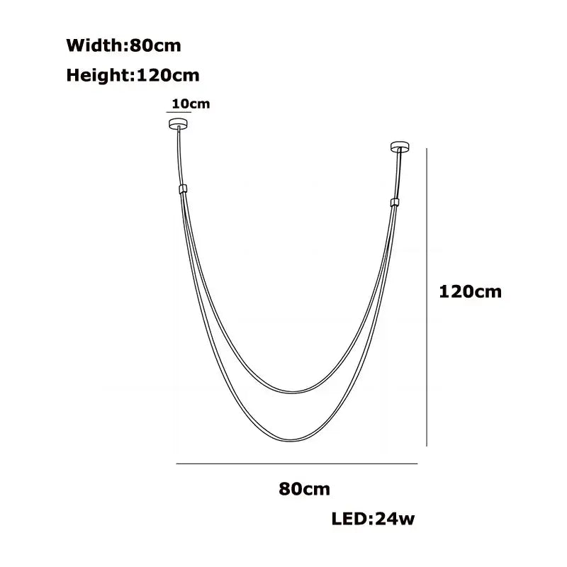 Trendy Leather Belt LED Chandelier Light for Living Room