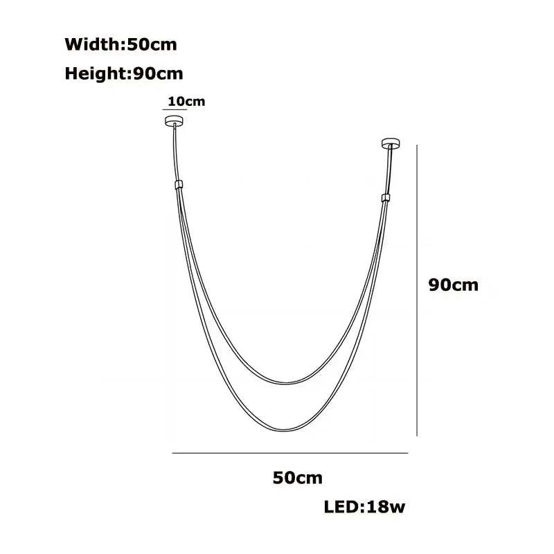 Trendy Leather Belt LED Chandelier Light for Living Room