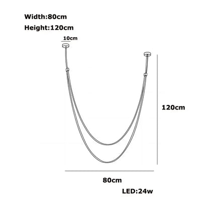 Trendy Leather Belt LED Chandelier Light - Living Room