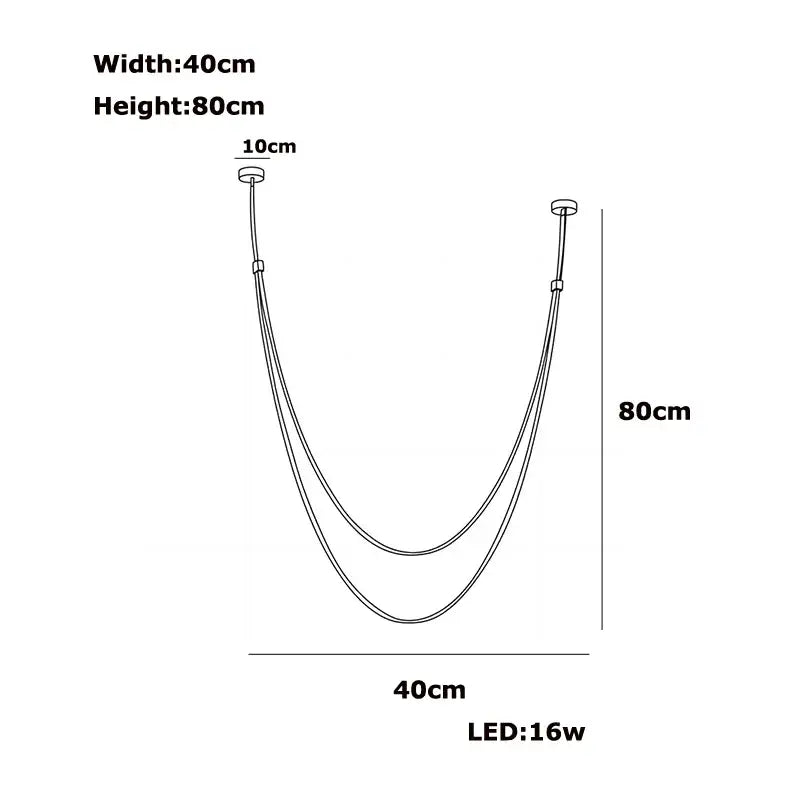Trendy Leather Belt LED Chandelier Light - Living Room