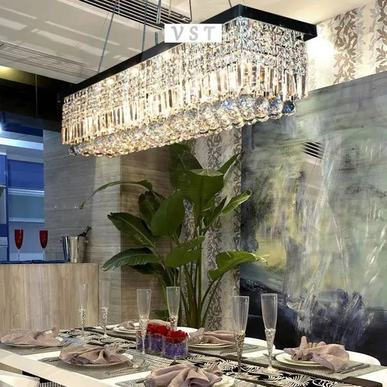 Upscale Modern Crystal Chandelier for Dining Room
