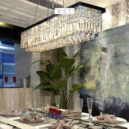 Upscale Modern Crystal Chandelier for Dining Room