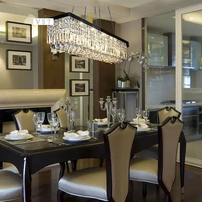 Upscale Modern Crystal Chandelier for Dining Room