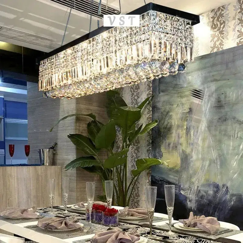Upscale Modern Crystal Chandelier for Dining Room
