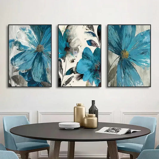 Vintage Botanical Flower Canvas Wall Art