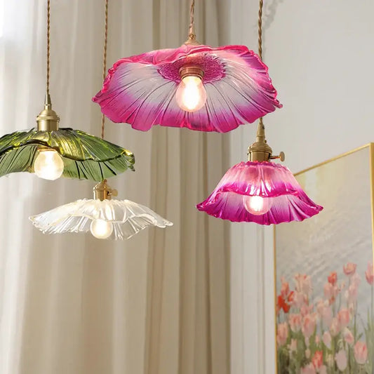 Vintage Flower Glass Pendant Lights - Home Decor - Tampa Home & Garden Store