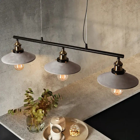 Vintage Island Hanging Light with Cement Pendant in Grey - Tampa Home & Garden Store