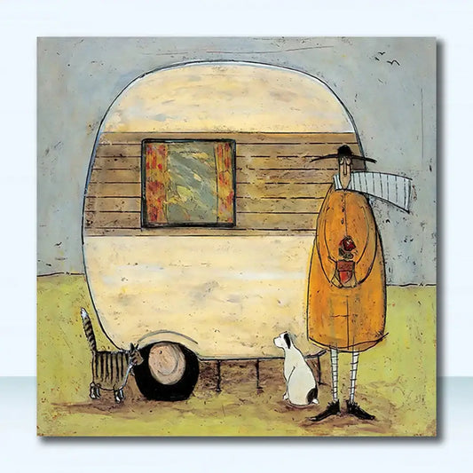 Vintage Nordic Dog Canvas Posters for Living Room