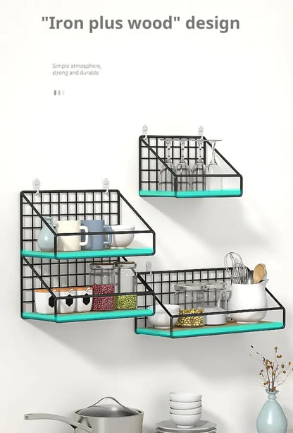 Wall Mounted Storage Shelves and Baskets