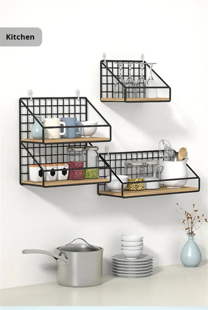 Wall Mounted Storage Shelves and Baskets