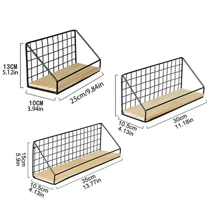 Wall Mounted Storage Shelves and Baskets