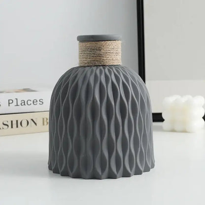 Water Ripple Plastic Vase - Modern Nordic Style