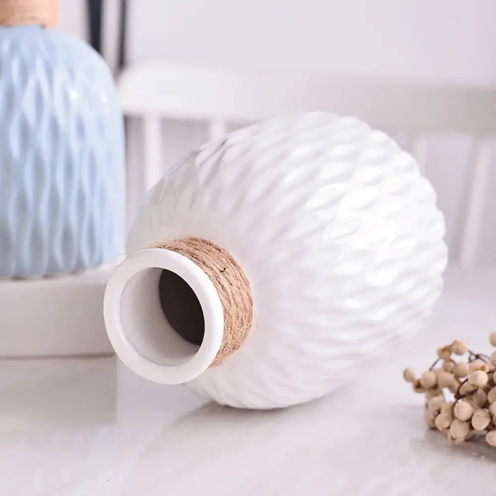 Water Ripple Plastic Vase - Modern Nordic Style