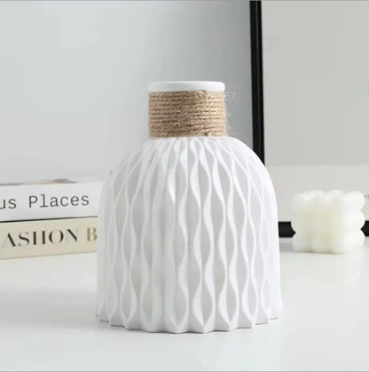 Water Ripple Plastic Vase - Modern Nordic Style