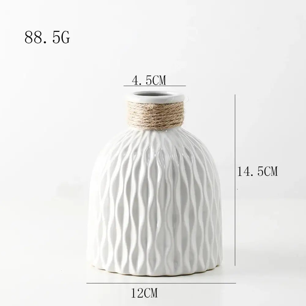 Water Ripple Plastic Vase - Modern Nordic Style