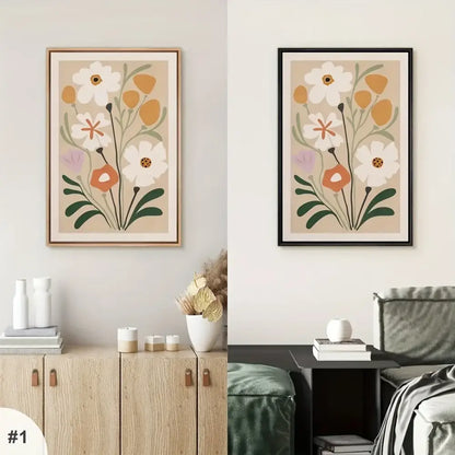 Watercolor Flower Posters Set: Botanical Canvas Art