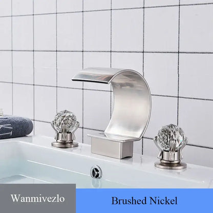 Waterfall Bathroom Basin Faucet - Hot/Cold Mixer