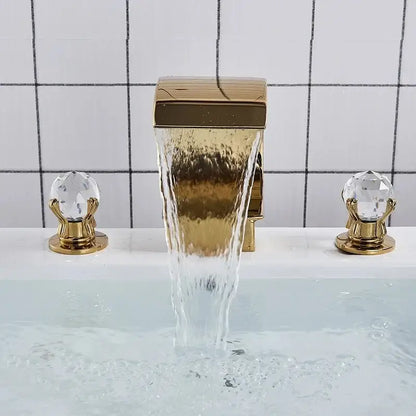 Waterfall Bathroom Basin Faucet - Hot/Cold Mixer