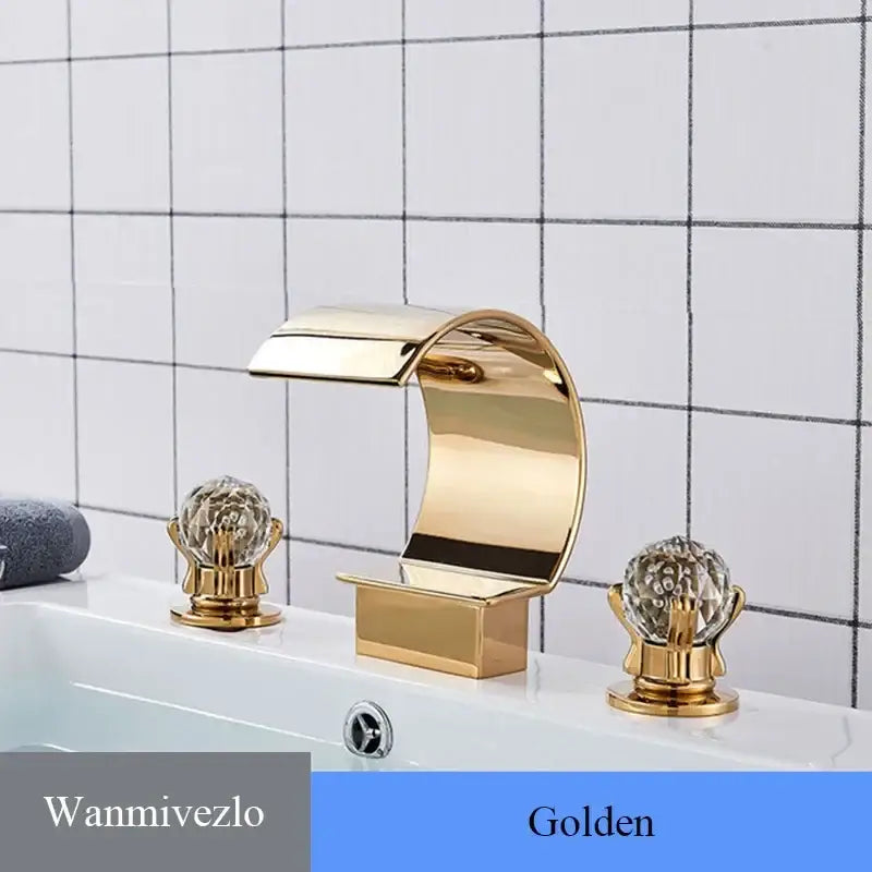 Waterfall Bathroom Basin Faucet - Hot/Cold Mixer