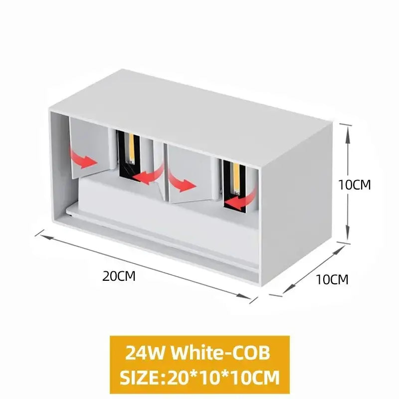 Waterproof Aluminum LED Wall Lamp - Outdoor & Indoor Lighting