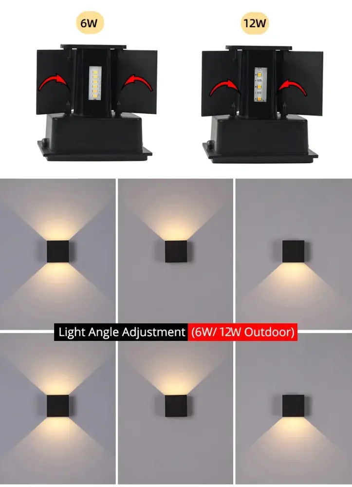 Waterproof Aluminum LED Wall Lamp - Outdoor & Indoor Lighting