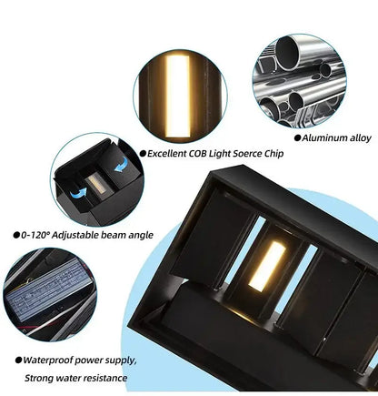 Waterproof Aluminum LED Wall Lamp - Outdoor & Indoor Lighting