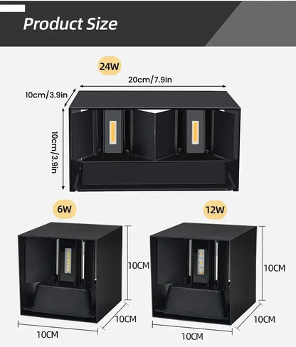 Waterproof Aluminum LED Wall Lamp - Outdoor & Indoor Lighting