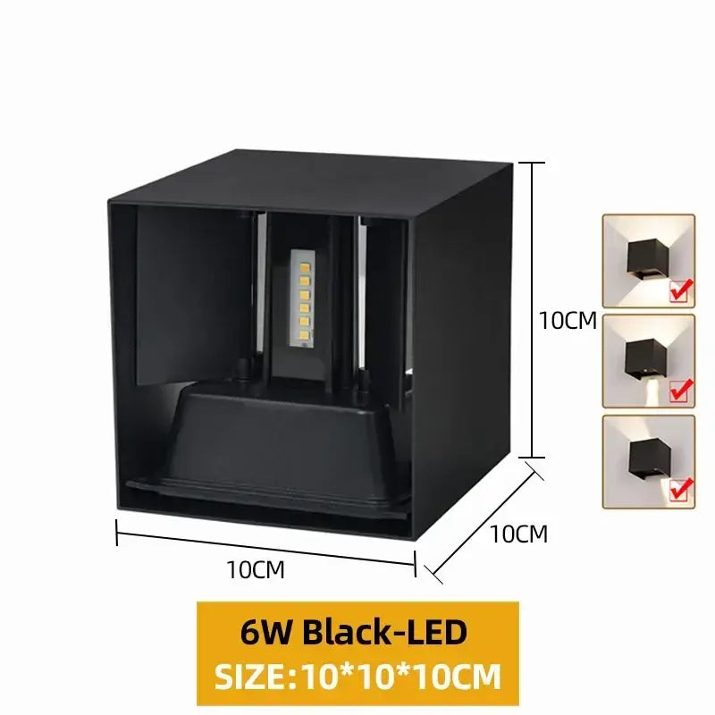 Waterproof Aluminum LED Wall Lamp - Outdoor & Indoor Lighting
