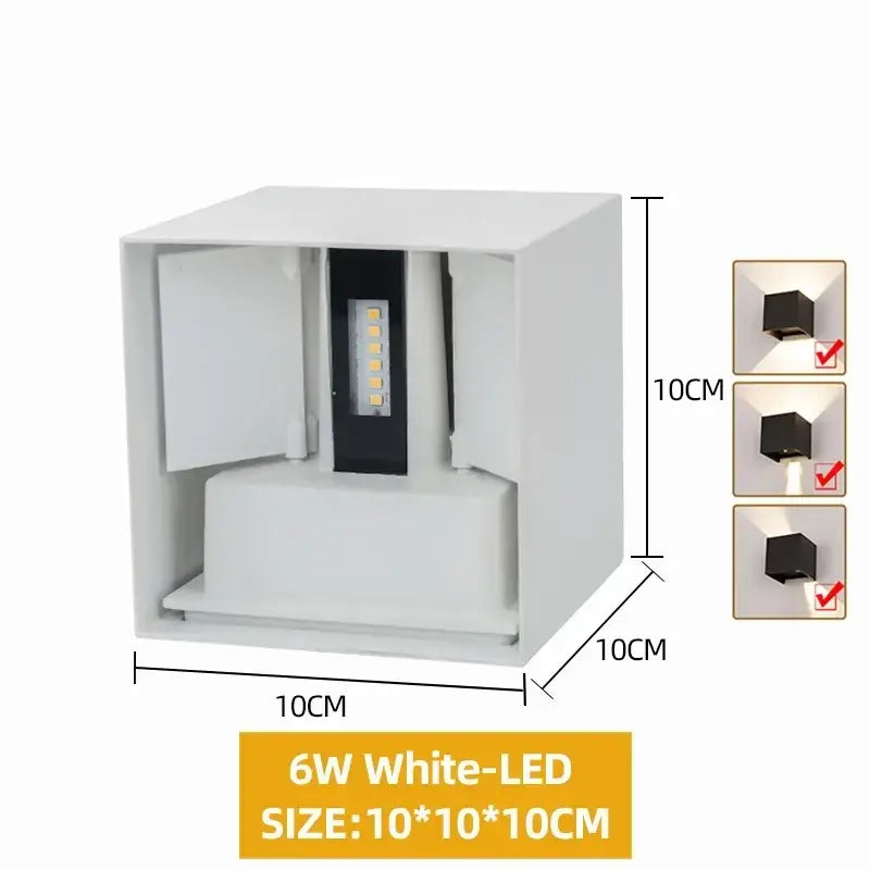 Waterproof Aluminum LED Wall Lamp - Outdoor & Indoor Lighting