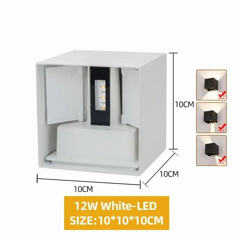 Waterproof Aluminum LED Wall Lamp - Outdoor & Indoor Lighting