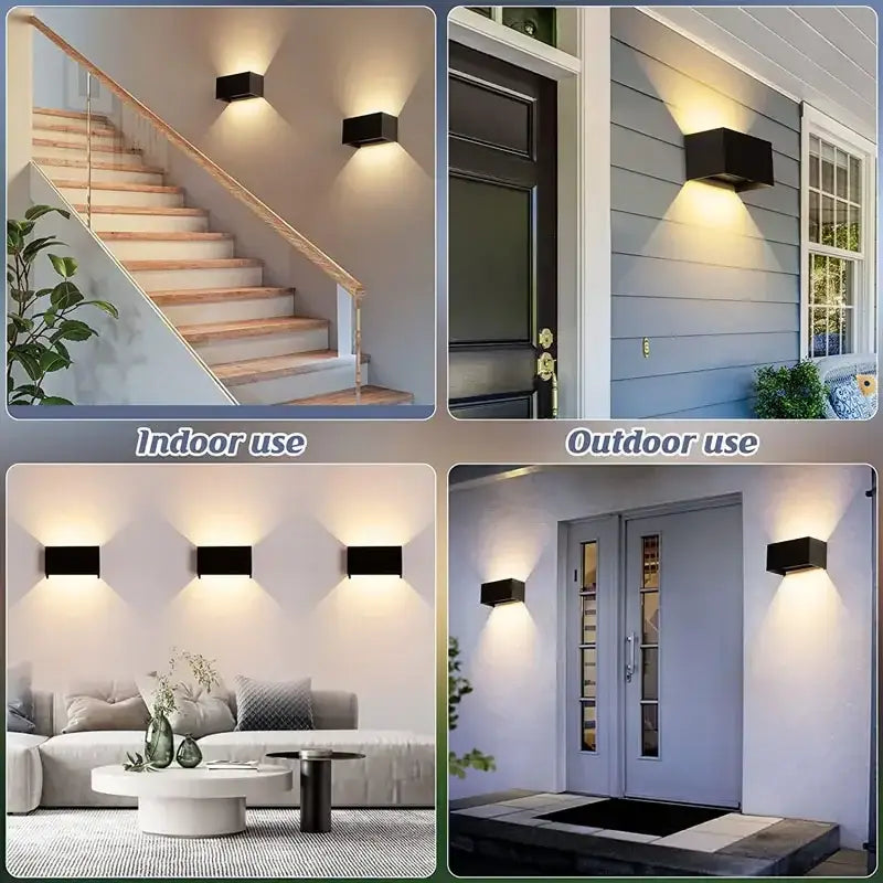 Waterproof Aluminum LED Wall Lamp - Outdoor & Indoor Lighting